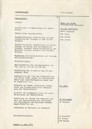 Auszug aus dem Geschäftsverteilungsplan des Bundeskanzleramtes, Stand 1. Juni 1973