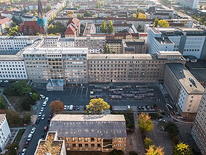 Blick auf die "Ehemalige Stasi-Zentrale. Campus für Demokratie" Blick auf die "Ehemalige Stasi-Zentrale. Campus für Demokratie"