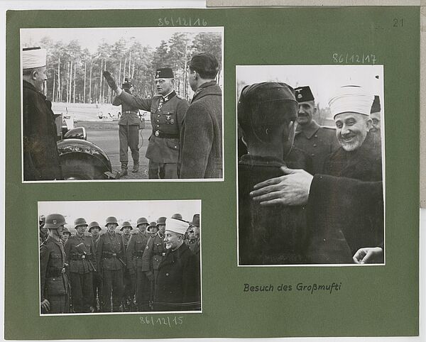 Aufnahmen vom Besuch des Großmuftis von Jerusalem bei der 13. Waffen-Gebirgs-Grenadier-Division der SS Aufnahmen vom Besuch des Großmuftis von Jerusalem bei der 13. Waffen-Gebirgs-Grenadier-Division der SS